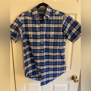 US polo Assn. button down. Size- S. Plaid. Perfect condition